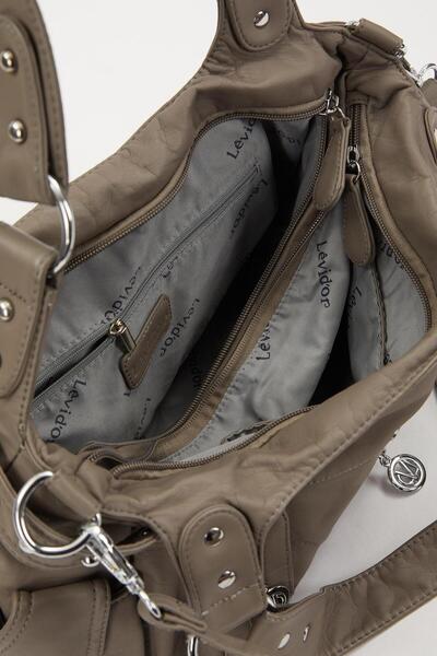 Levidor Сіра сумка через плече з деталями