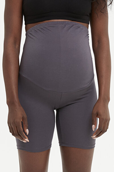 Almila 2021 Model Women's Maternity Leggings - Cotton and Elastane Short Shorts