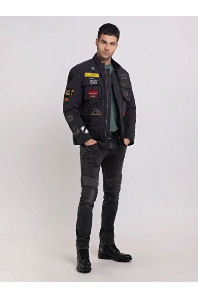 Replay Erkek Siyah Arma Detaylı Mont