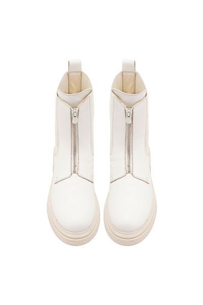 Desa Women's Ecru Leather Boots