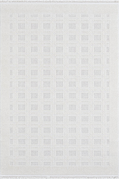 Empera Indiana - Square Takma Saçaklı Modern Salon Halısı