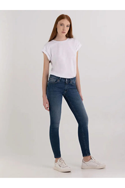 Replay Kadın Mavi Skinny Fit Jean Pantolon