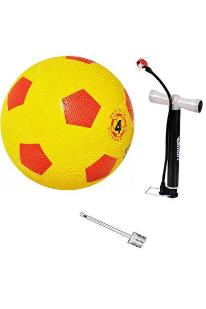 Janva Cimbombom Gs Top Sarı Kırmızı Maç Topu Futbol Topu Kauçuk + Pompa + Şiş...