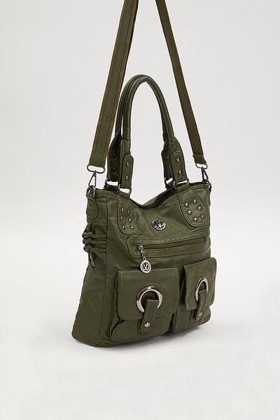 Levidor Green Bird Eye Detailed Shoulder Bag