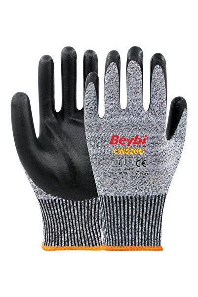 Beybi CN510C Kesilmeye Dirençli Nitril Kaplı İş Eldiveni - 1 ÇİFT - Kesilmez Eldiven