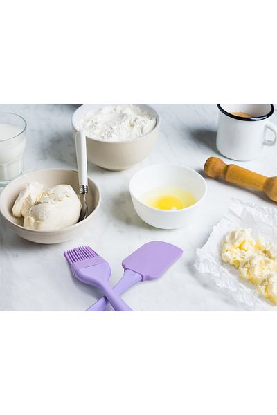 silcap silicone Set of 2 Colorful Silicone Spatulas and Brushes