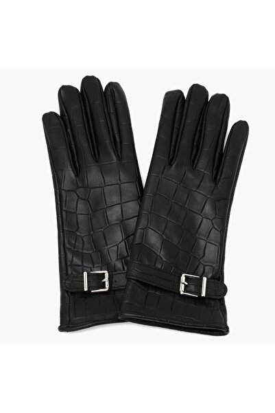 Desa Siyah Kadın Deri Eldiven