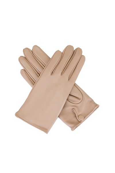Desa Beige Women's Leather Gloves