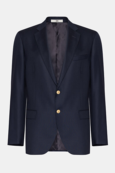 Edwards Erkek Lacivert Mono Yaka Yün Delfino Blazer Ceket