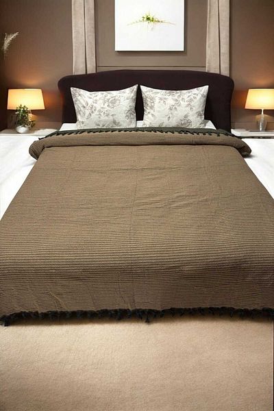 home otanticca Camel Knit Patterned Pique - Double, 200X230Cm