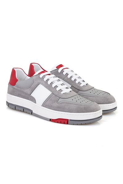 Desa Michael Gray Men's Suede Leather Sneakers