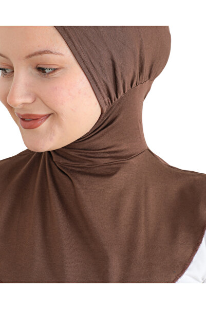 Modish Group Women's Neck Collar Hijab Hijab Practical Sports Bonnet - Brown
