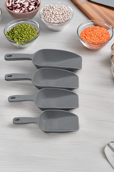 Vienev Gray Set of 4 Plastic Food Shovels