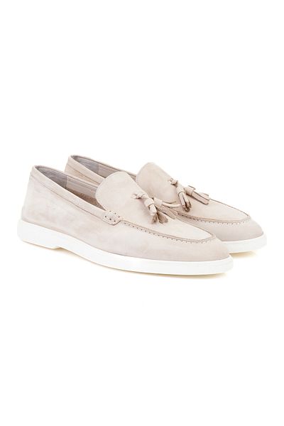 Desa Ανδρικό δερμάτινο loafer Miles Beige Nubuck