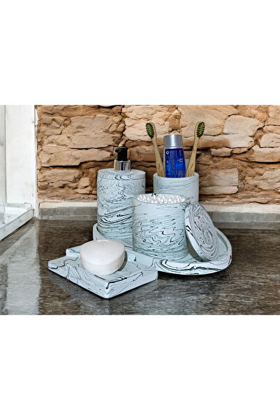 Chiko Mall Combinație rafinată de beton și marmură Set de accesorii pentru ba...