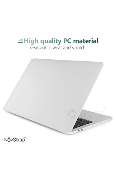 NovStrap Apple Macbook Air M2 Çip A2681 13.6 Inç 2022 Uyumlu Kılıf Sert Rubber Mat Buzlu Kapak