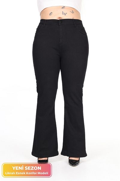 tarzımsüper Plus Size New Season Spanish Leg High Waisted Lycra Flexible Comfort Model Jeans Jeans