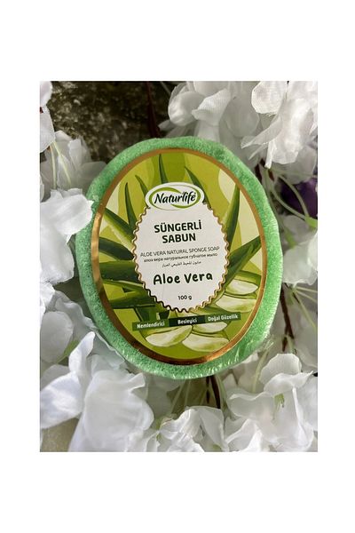 ALPAR 100 Gr Aloe Vera Extract Natural Sponge Nourishing and Moisturizing Soap