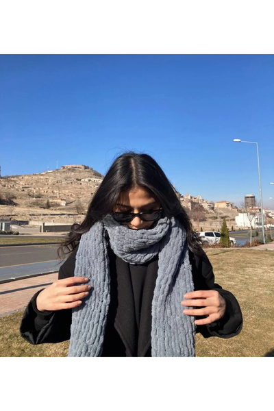 AidaAstrid Puffy örgü atkı