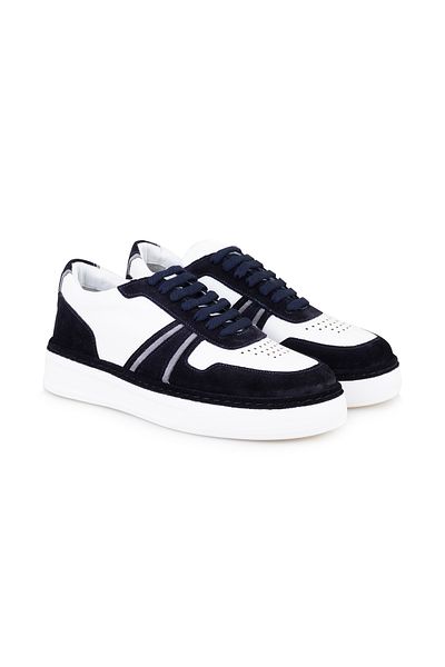 Desa Ανδρικά δερμάτινα αθλητικά παπούτσια Kirk Navy Blue