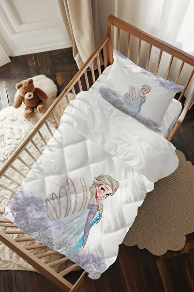Talia Home Pastel Renk Elsa Desenli Bebek Beşik Uyku Seti TLABG-028