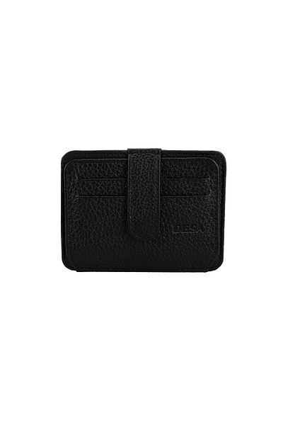 Desa Lerona Black Leather Card Holder