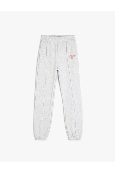 Koton Drawstring, printed detail, pockets, jogger sweatpants.