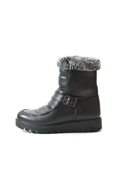 Onlo Ayakkabı Черни вълнени ботуши с цип за момичета Onlo Shoes 958