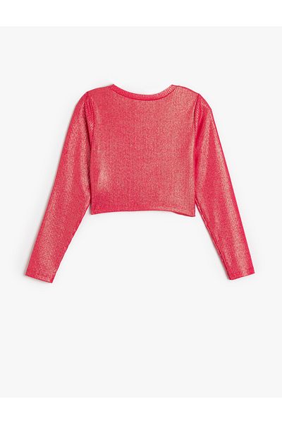 Koton Pink Girl's Gleamy T-Shirt
