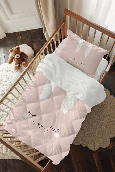 Talia Home Tavşan Desenli Bebek Beşik Uyku Seti TLABG-239