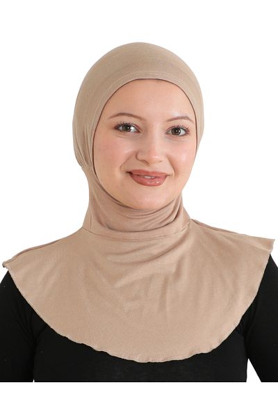 Modish Group Women's Neck Collar Hijab Hijab Practical Sports Bonnet - Dark Mink