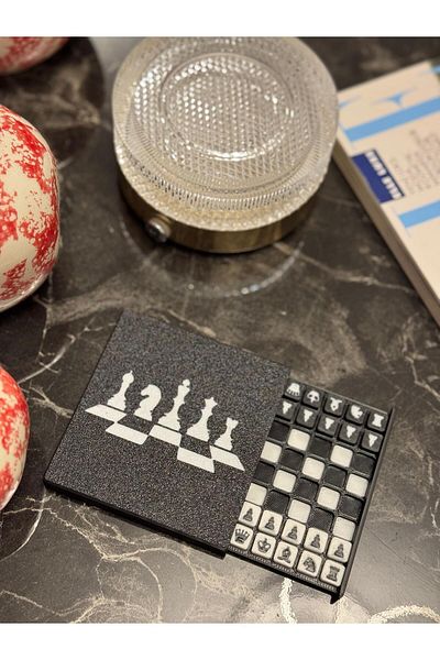 WELLCUT Pocket Chess - Compact and Portable 3D Printed Chess Set