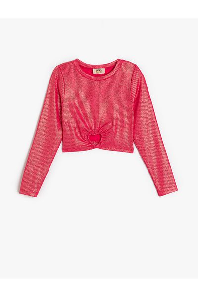Koton Pink Girl's Gleamy T-Shirt