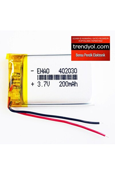 Efcell 20x30mm Lipo Pil 20x30 Lipo Pil 4mm Kalınlık 20mmx30mm 3.7v 260mah Lip...
