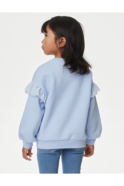 Marks & Spencer Disney Frozen™ Yuvarlak Yaka Sweatshirt (2-7 Yaş)