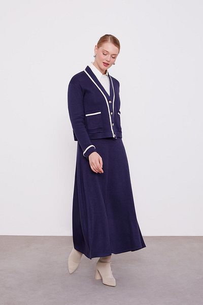 Levidor Σετ φούστα με ρίγες Navy Blue Pearl