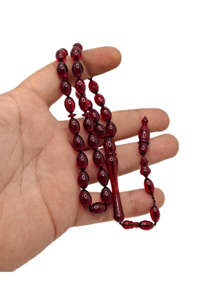 Han Ticarethane Culoarea roșie Beyzi Pulbere Chihlimbar Tasbih