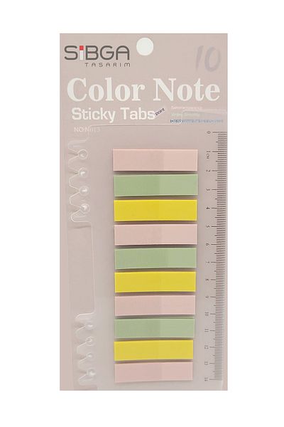 sibga tasarım Transparent Colored Post-It Note Paper - 200 Sheets Bookmark Sticker