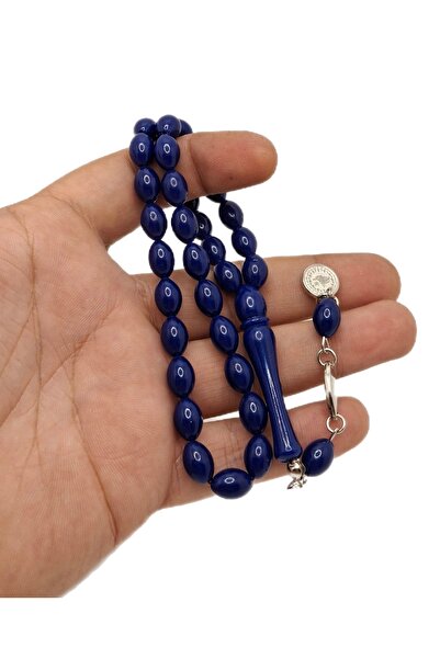 Han Ticarethane Pastel Bleumarin Alb Cut Pudră Chihlimbar Mărgele de rugăciune