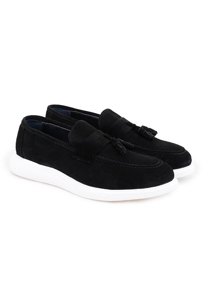 Desa Мъжки велурени кожени мокасини Ames Black
