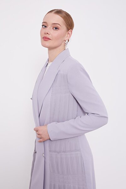 Levidor A.Gray Pleated Chiffon Jacket Suit