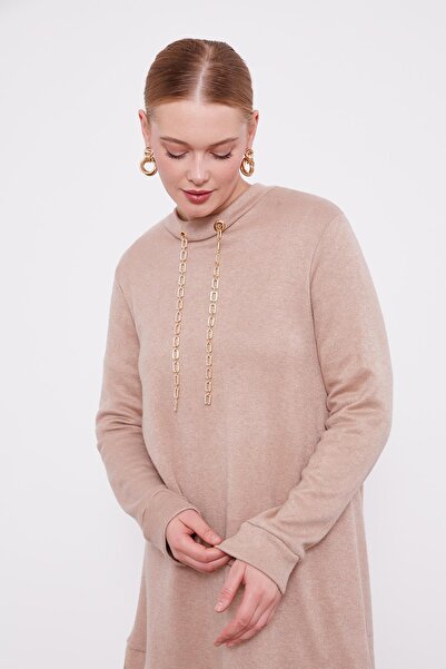 Levidor Σετ δύο τεμαχίων με λεπτομέρεια αλυσίδας σε μπεζ χρώμα