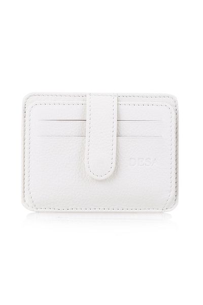 Desa Suport card din piele albă Lerona