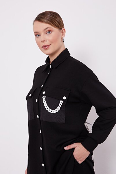 Levidor Black Quilted Chain Detailed Sports Set