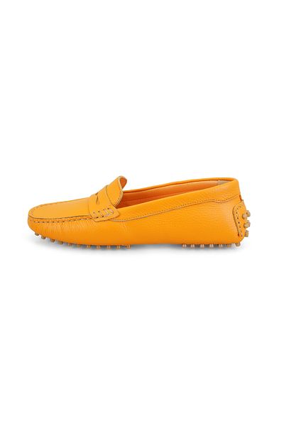 Desa Γυναικείο πορτοκαλί δερμάτινο loafer