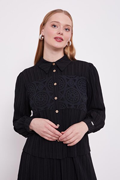 Levidor Σετ φούστα με μαύρο κέντημα