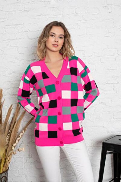 Irmak Kerekli Πλεκτή ζακέτα με τετράγωνο σχέδιο 1905