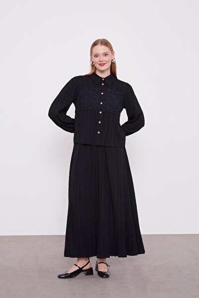 Levidor Σετ φούστα με μαύρο κέντημα