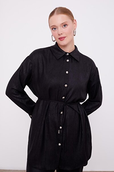 Levidor Siyah Belden İp Bağlamalı İkili Takım