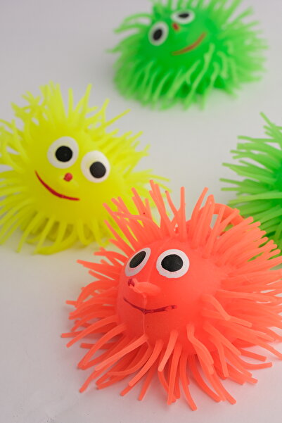 Snailtoys 9CM  Dikenli  Emoji Işıklı Top Stres Giderici Uyarıcı Oyuncak Kirpi El Egzersiz Topu